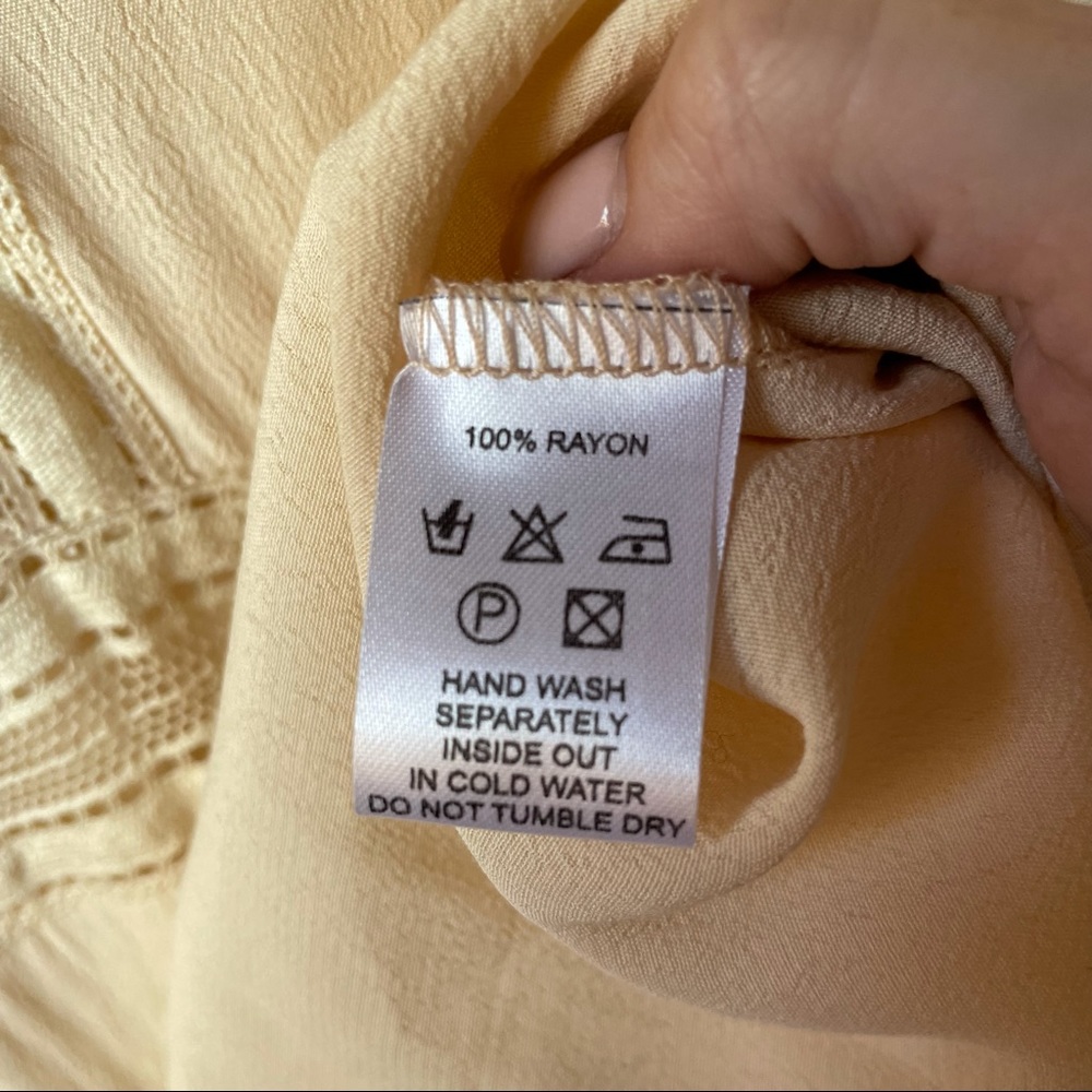 Magali Pascal V-Neck Mini Dress Cream - Picture 3 of 4